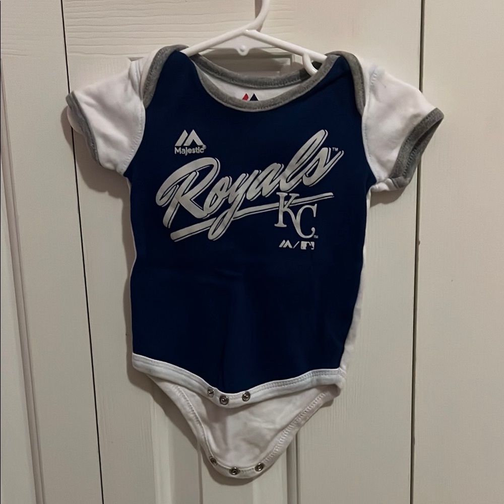 Majestic Royals Blue and White Bodysuit